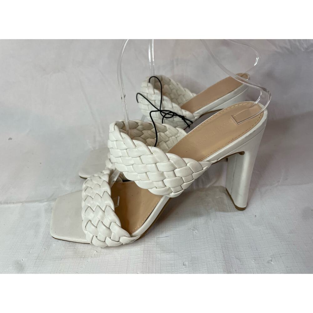 NWOT Wild Diva White Braided Square Toe Women's 10